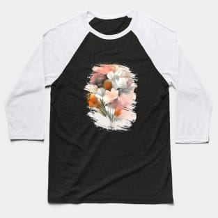 Bouquet Autumn Season Nature Watercolor Art Painting Baseball T-Shirt